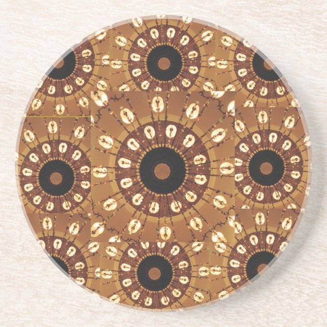 Posavasos De Arenisca Pascua de "abstracto de la lámpara" (Frente)