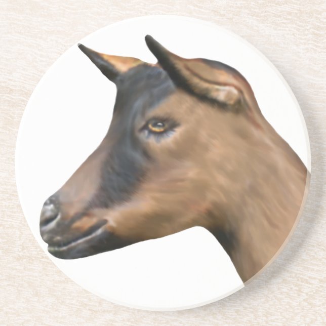 Posavasos De Arenisca Pascua de arena de Oberhasli Goat (Frente)