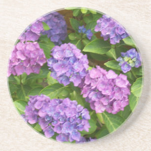 Posavasos De Arenisca Pascua de arenisca de bonito, rosa, hidrángulas az