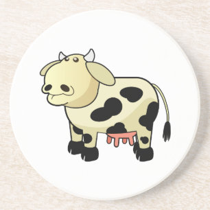 Posavasos De Arenisca Pascua de arenisca de vaca lechera personalizado