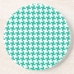 Posavasos De Arenisca Pascua de arenisca redonda, diente verde esmeralda