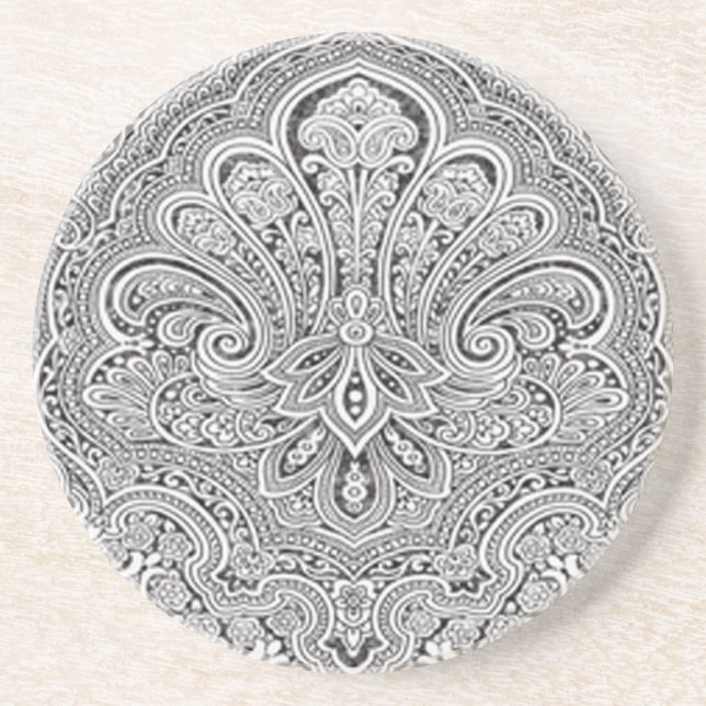 Posavasos De Arenisca Pascua de arte de Paisley (Frente)
