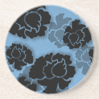 Posavasos De Arenisca Pascua De Decadencia Floral Grunguesa, Azul
