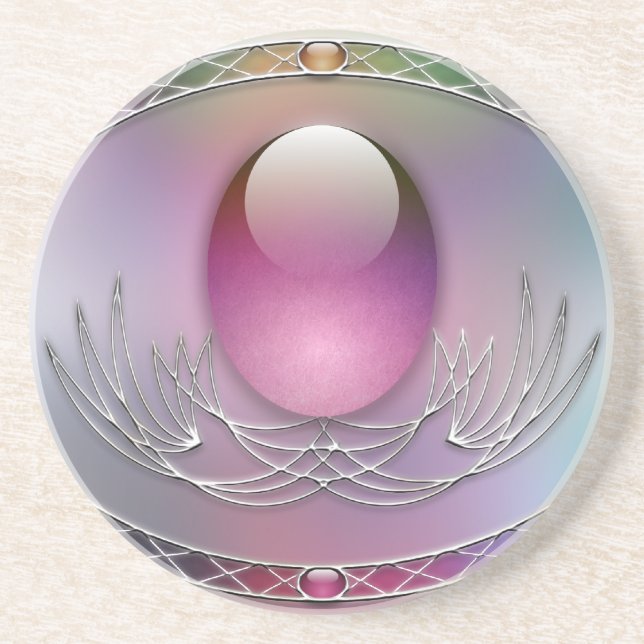 Posavasos De Arenisca Pascua de huevos de Pascua (Frente)