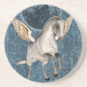 Posavasos De Arenisca Pascua de la fantasía de los caballos Pegasus