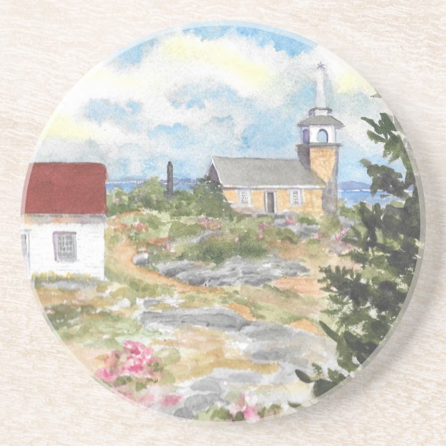 Posavasos De Arenisca Pascua de la Isla de las Galaxias (Frente)