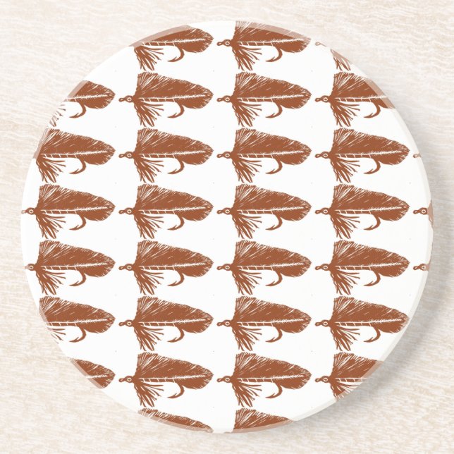 Posavasos De Arenisca Pascua de patrón de vuelo "Brown Matuka". (Frente)