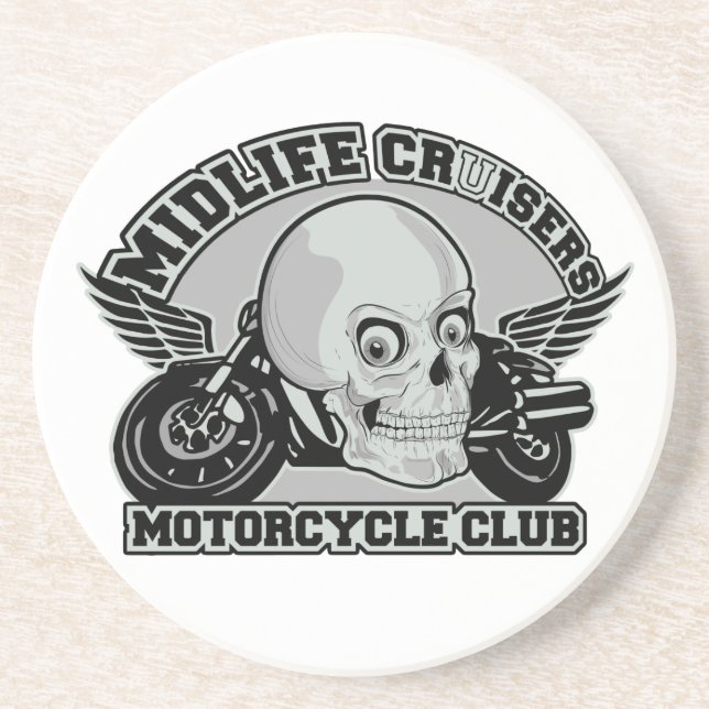Posavasos De Arenisca Pascua de personalizado de Midlife Cruisers MC (Frente)