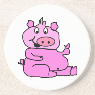 Posavasos De Arenisca Pascua de piedra arenisca de cerdo Personalizado r