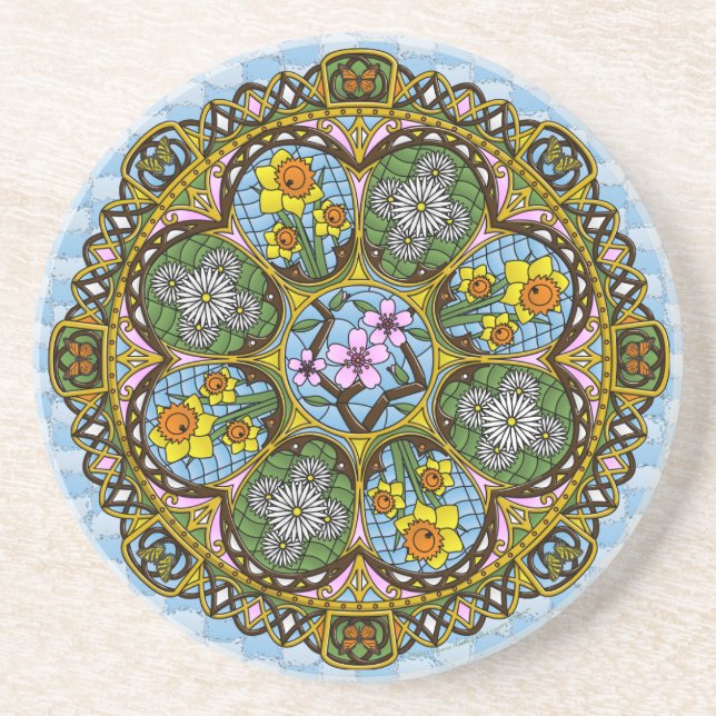 Posavasos De Arenisca Pascua de primavera (Frente)