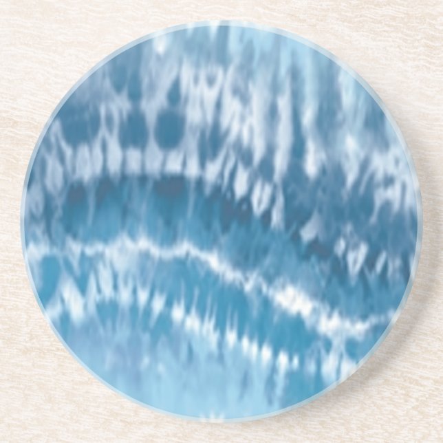 Posavasos De Arenisca Pascua de tinte azul (Frente)