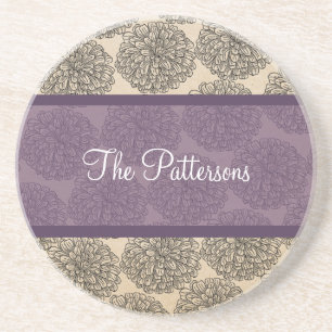 Posavasos De Arenisca Pascua de zinnia morada