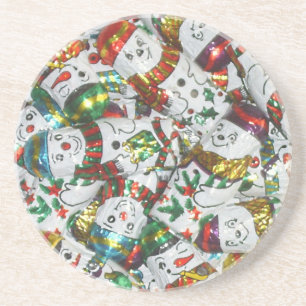 Posavasos De Arenisca Pascua dulce de Snowmen