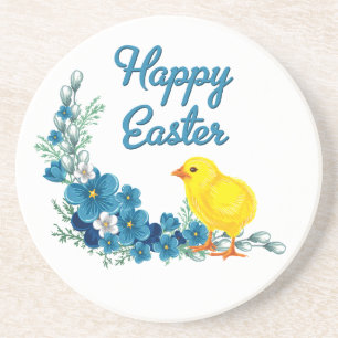 Posavasos De Arenisca Pascua feliz con un niño pequeño