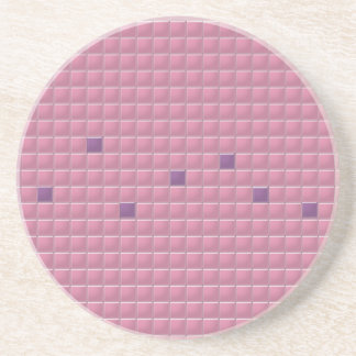 Posavasos De Arenisca Pascua - Mosaico cuadrado rosado