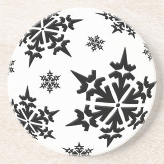 Posavasos De Arenisca Pascua navideña con copos de nieve