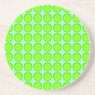 Posavasos De Arenisca Pascua - Puntos verdes sobre fondo verde