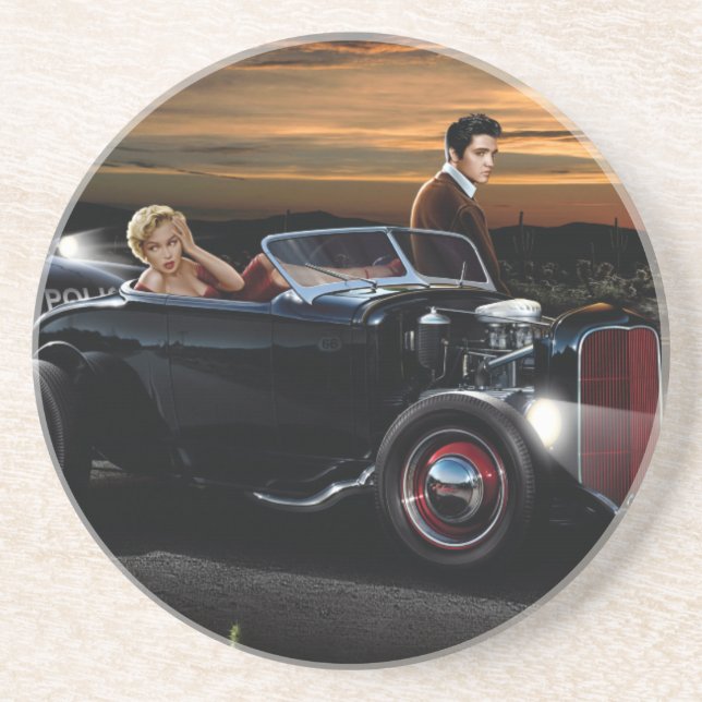 Posavasos De Arenisca Paseo de la alegría (Frente)