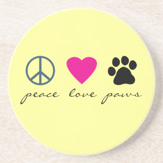 Posavasos De Arenisca Patas del amor de la paz