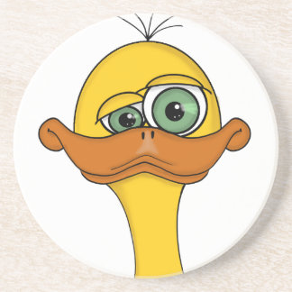 Posavasos De Arenisca Pato divertido del dibujo animado