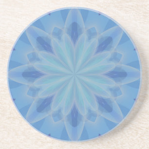 Posavasos De Arenisca Patrón azul y turquesa 5