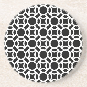 Posavasos De Arenisca Patrón blanco sin costuras fondo de color personal