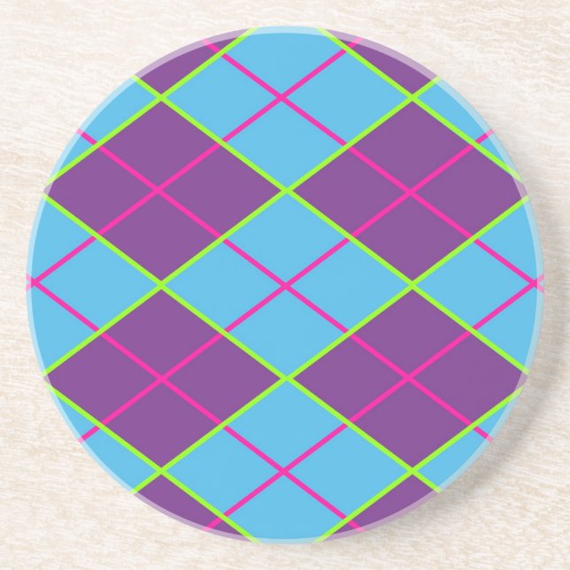Posavasos De Arenisca Patrón Clásico de Argyle (Frente)