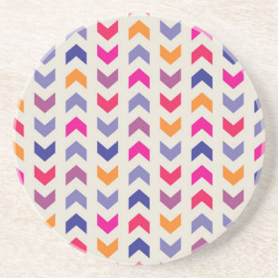 Posavasos De Arenisca Patrón colorido Aztec Chevron