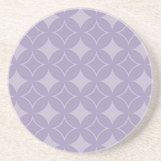 Posavasos De Arenisca Patrón de barco Lavender (Frente)