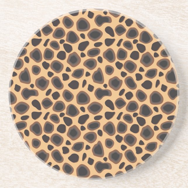 Posavasos De Arenisca Patrón de Cheetah (Frente)