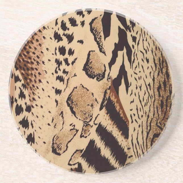 Posavasos De Arenisca Patrón de Cheetah (Frente)
