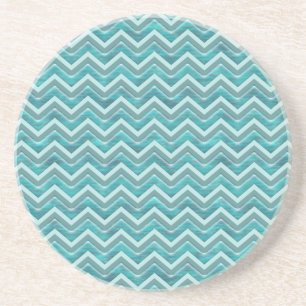 Posavasos De Arenisca Patrón de Chevron Purpurina de agua