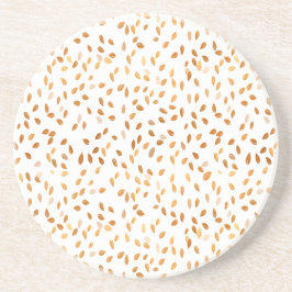 Posavasos De Arenisca Patrón de confeti de hoja de oro