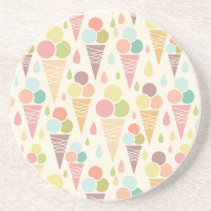 Posavasos De Arenisca Patrón de conos de helados