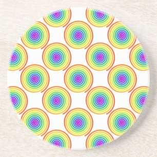 Posavasos De Arenisca Patrón de espiral arcoiris