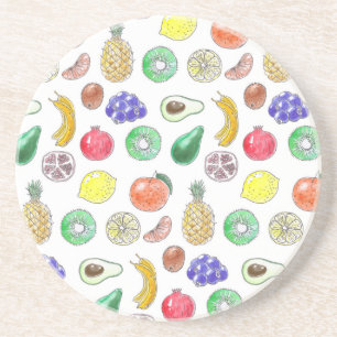 Posavasos De Arenisca Patrón de frutas