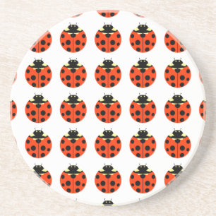 Posavasos De Arenisca patrón de ladybug