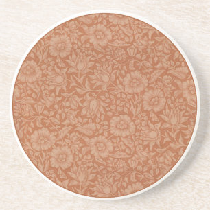 Posavasos De Arenisca Patrón de Malva de William Morris: Floral Terracot
