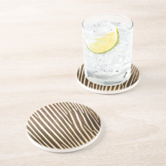 Posavasos De Arenisca Patrón de piel de cebra falsa