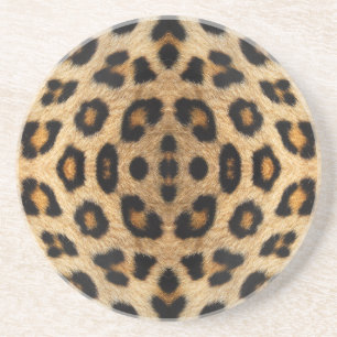 Posavasos De Arenisca Patrón de pieles leopardo de Kaleidoscope