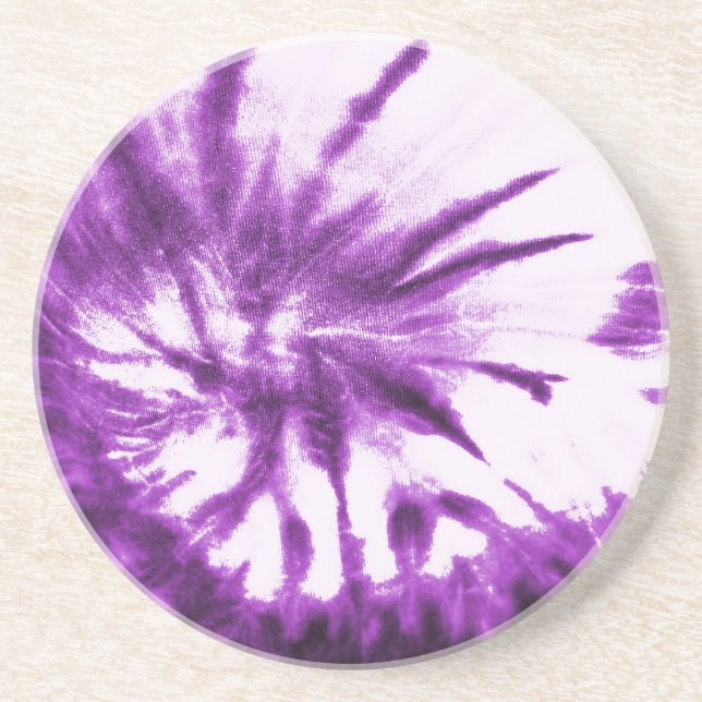 Posavasos De Arenisca Patrón de tinte púrpura (Frente)