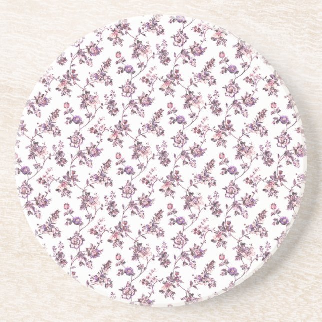 Posavasos De Arenisca Patrón floral (Frente)