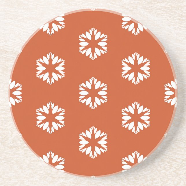 Posavasos De Arenisca Patrón Retro Estrella Explosión Decoración Boho (Frente)