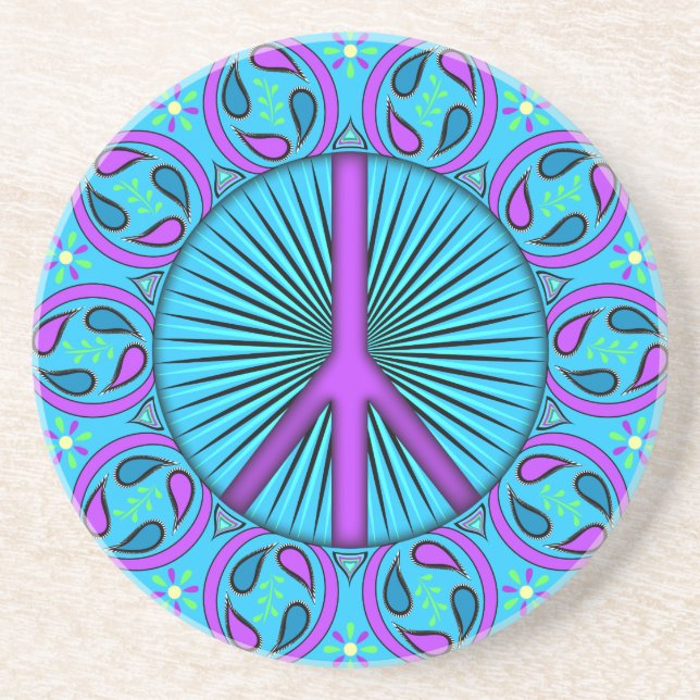 Posavasos De Arenisca Paz ~ Leaf (Frente)