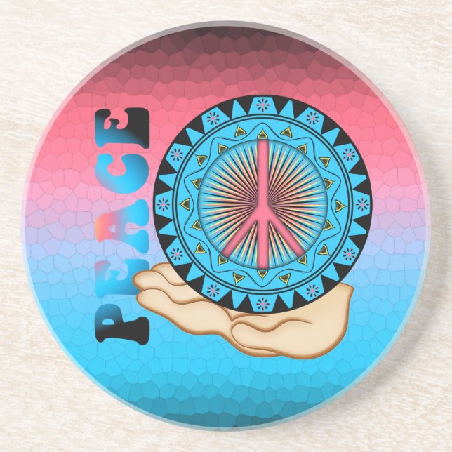 Posavasos De Arenisca Peace ~ Sun (Frente)