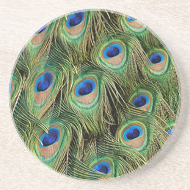 Posavasos De Arenisca Peacock Coaster (Frente)