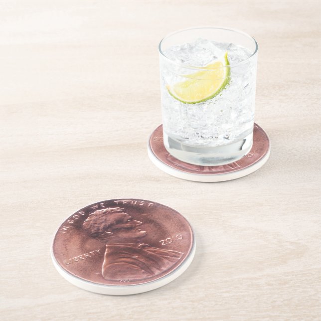 Posavasos De Arenisca Penny Coaster (Lado)