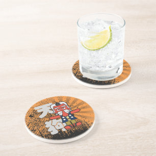 Posavasos De Arenisca Pequeño Daitengu Yokai Grunge