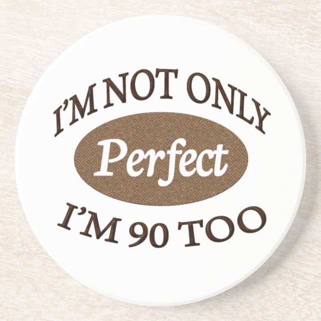 Posavasos De Arenisca Perfeccione 90 años (Frente)