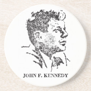 Posavasos De Arenisca Perfil de 1963 de John F. Kennedy